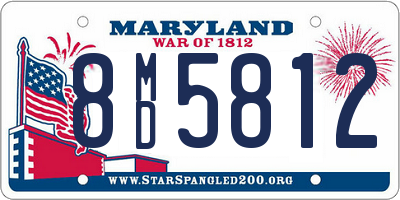 MD license plate 8MD5812