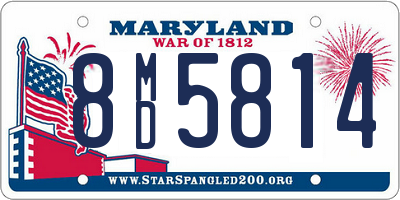 MD license plate 8MD5814