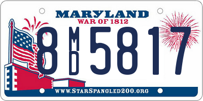 MD license plate 8MD5817