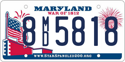 MD license plate 8MD5818