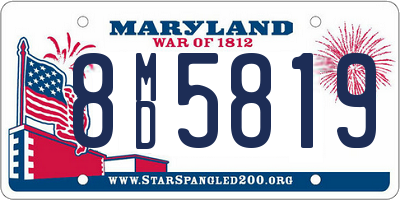 MD license plate 8MD5819