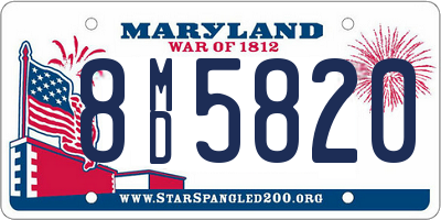 MD license plate 8MD5820