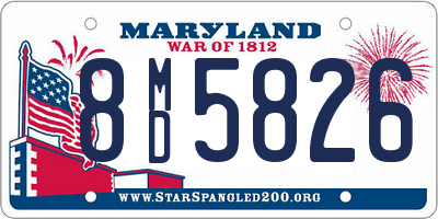 MD license plate 8MD5826