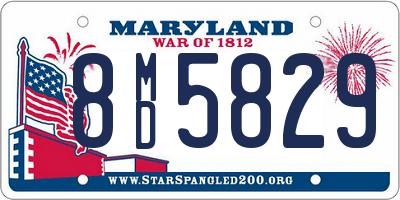 MD license plate 8MD5829