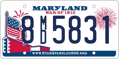 MD license plate 8MD5831