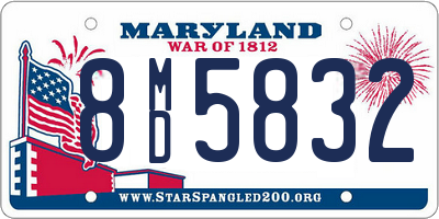 MD license plate 8MD5832