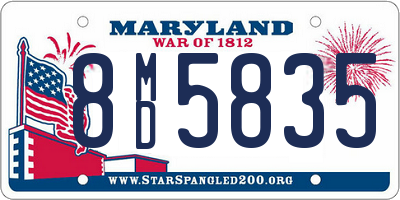 MD license plate 8MD5835