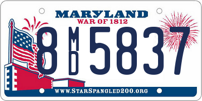 MD license plate 8MD5837