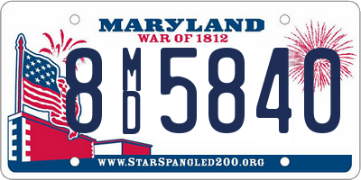 MD license plate 8MD5840