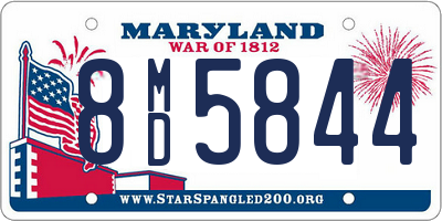 MD license plate 8MD5844