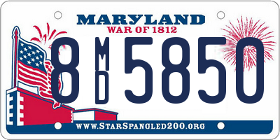 MD license plate 8MD5850