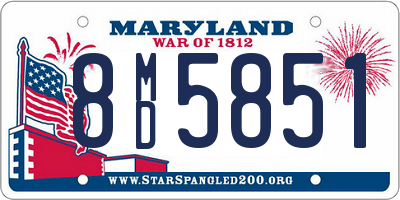 MD license plate 8MD5851