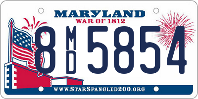 MD license plate 8MD5854