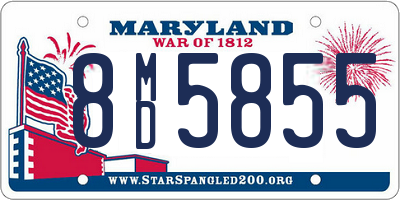 MD license plate 8MD5855