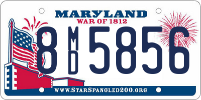 MD license plate 8MD5856