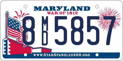 MD license plate 8MD5857