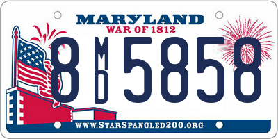 MD license plate 8MD5858