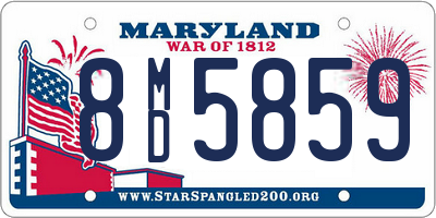 MD license plate 8MD5859