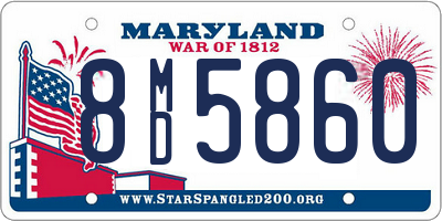 MD license plate 8MD5860