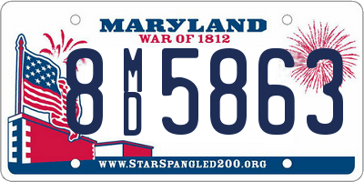 MD license plate 8MD5863