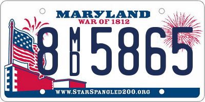 MD license plate 8MD5865