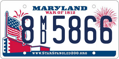 MD license plate 8MD5866