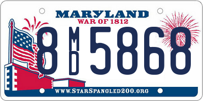 MD license plate 8MD5868