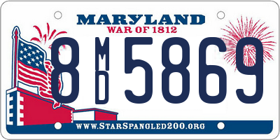 MD license plate 8MD5869