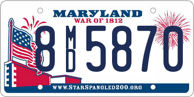 MD license plate 8MD5870