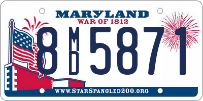 MD license plate 8MD5871