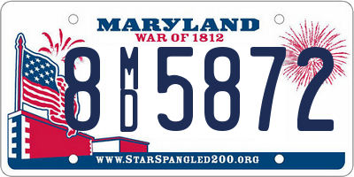 MD license plate 8MD5872