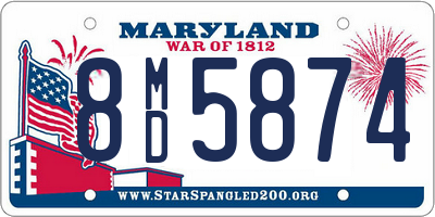 MD license plate 8MD5874