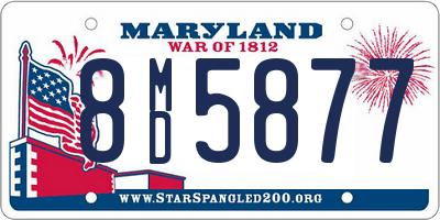 MD license plate 8MD5877