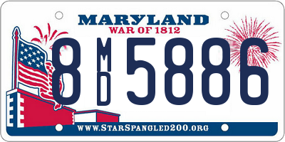 MD license plate 8MD5886