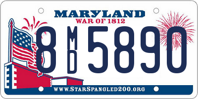 MD license plate 8MD5890