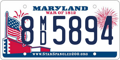 MD license plate 8MD5894