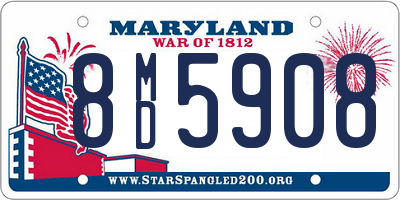 MD license plate 8MD5908