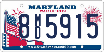 MD license plate 8MD5915