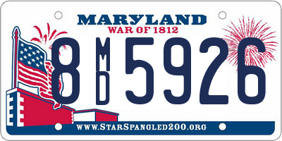 MD license plate 8MD5926