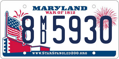 MD license plate 8MD5930