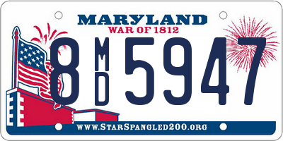 MD license plate 8MD5947