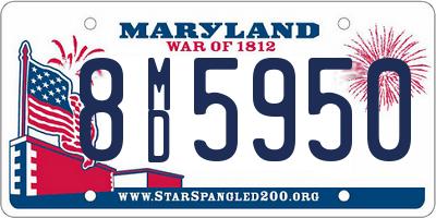 MD license plate 8MD5950