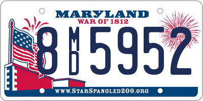 MD license plate 8MD5952