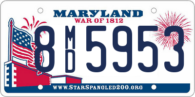 MD license plate 8MD5953