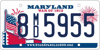 MD license plate 8MD5955