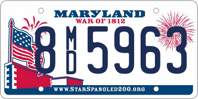 MD license plate 8MD5963