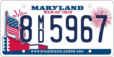 MD license plate 8MD5967