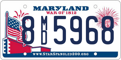 MD license plate 8MD5968