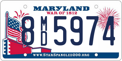 MD license plate 8MD5974