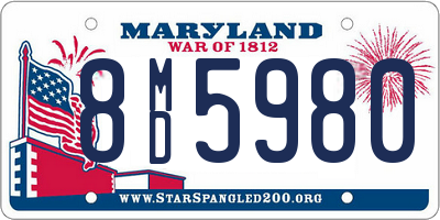 MD license plate 8MD5980